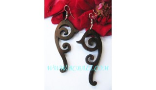 Bali Woods Carved Earring